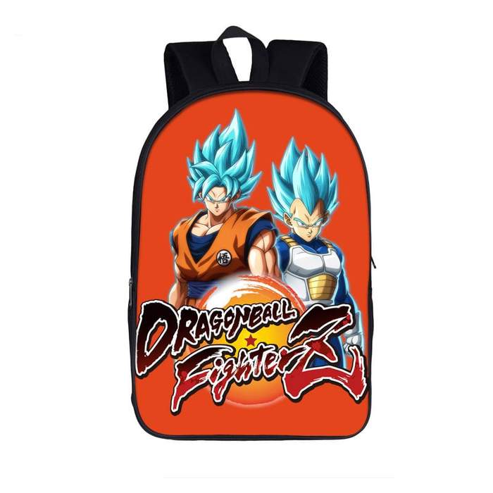 DBZ Blue-Haired Saiyan Dragon Fighterz Orange Backpack Bag - Saiyan Stuff