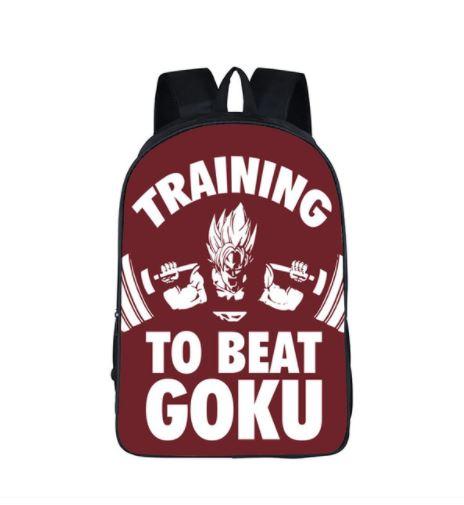 Dragon Ball Gym Training to Beat Goku School Backpack Bag