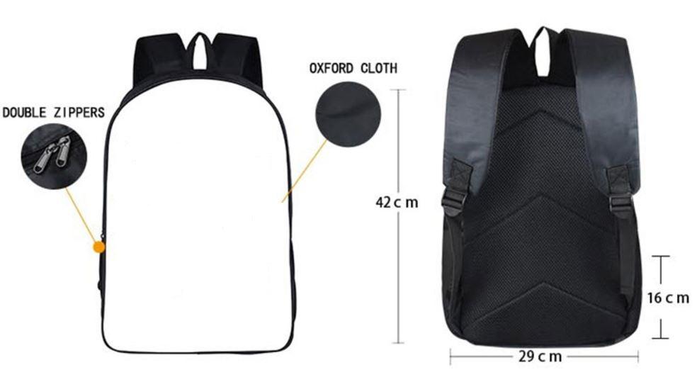 DBZ Vegito Super Saiyan Power Up Cool School Backpack Bag