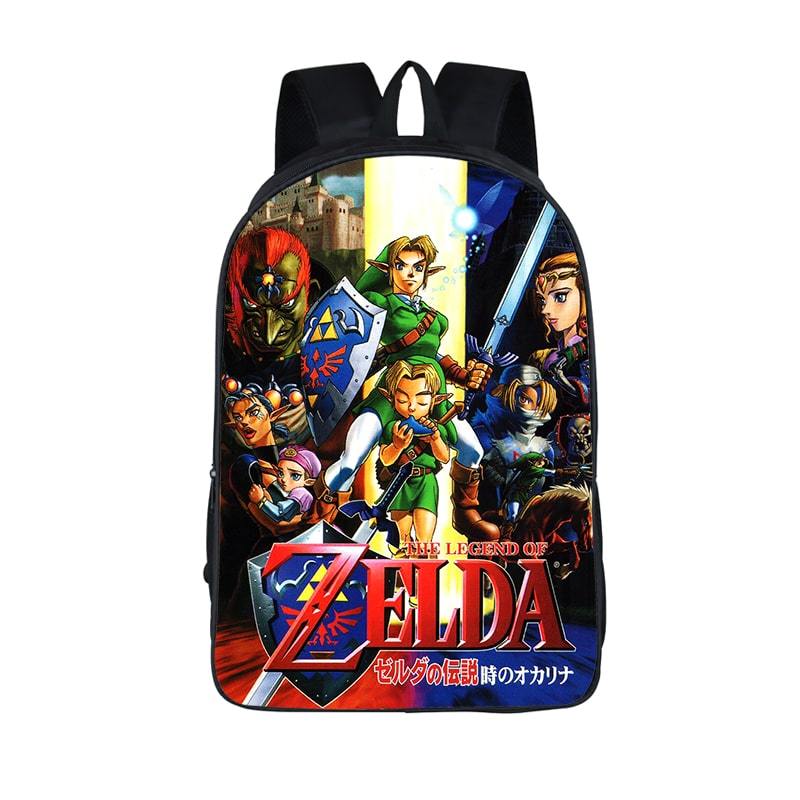 The Legend Of Zelda Ocarina Of Time Backpack Bag - Saiyan Stuff